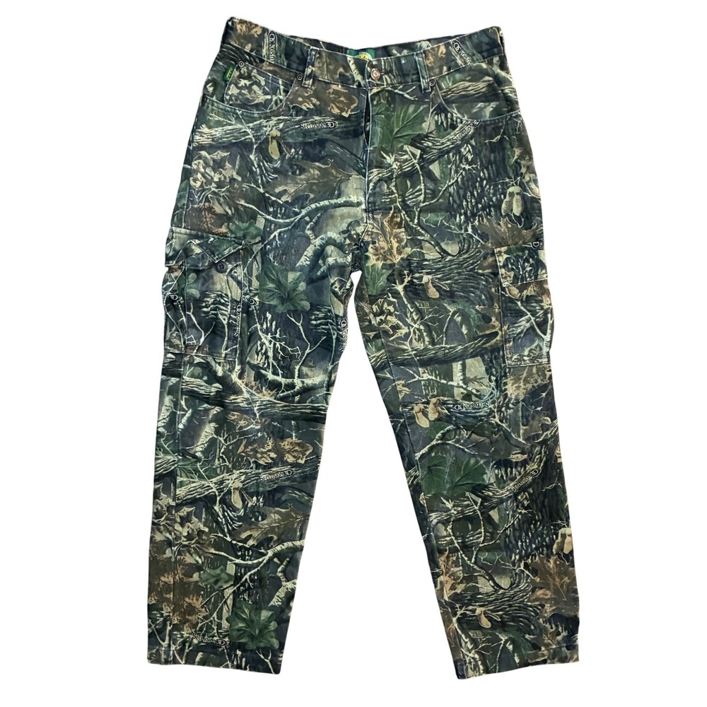 Cabelas Seclusion 3D Camo Cargo Pants Mens 34x30 Hunting Outdoor Rugged Durable